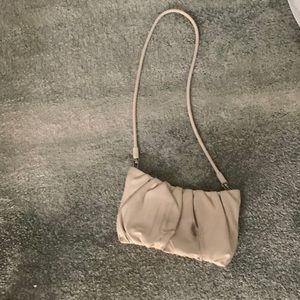Staud large bean white leather bag